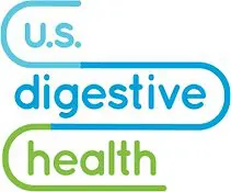 A blue and green logo for u. S. Digestive health